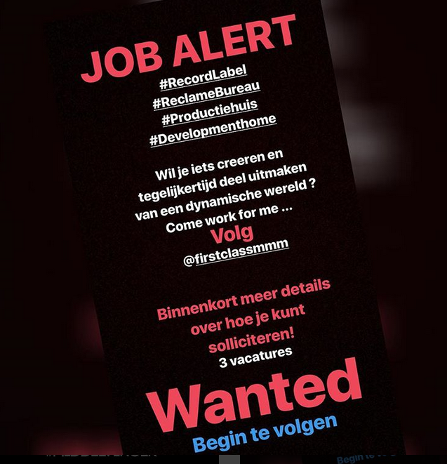 Vacatures !!!